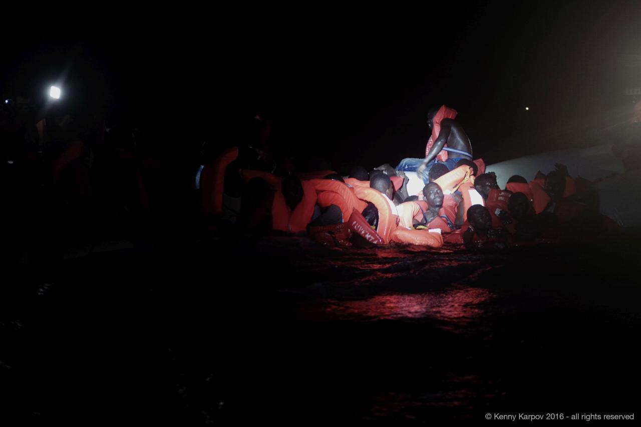 Late Night Rescue. Photo: Courtesy of MOAS/Kenny Karpov