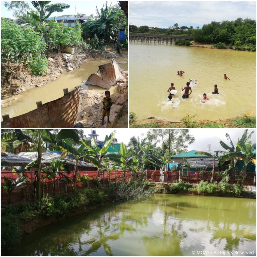 Water sources in the camps